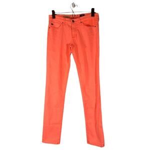 AG Adriano Goldschmied Neon Pink Cigarette Leg The Stilt Denim Jeans Women Sz 26